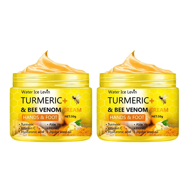 Turmeric & Bee Venom Hand & Foot Repair Cream | Deep Moisture Hand & Foot Cream Qme 2pcs
