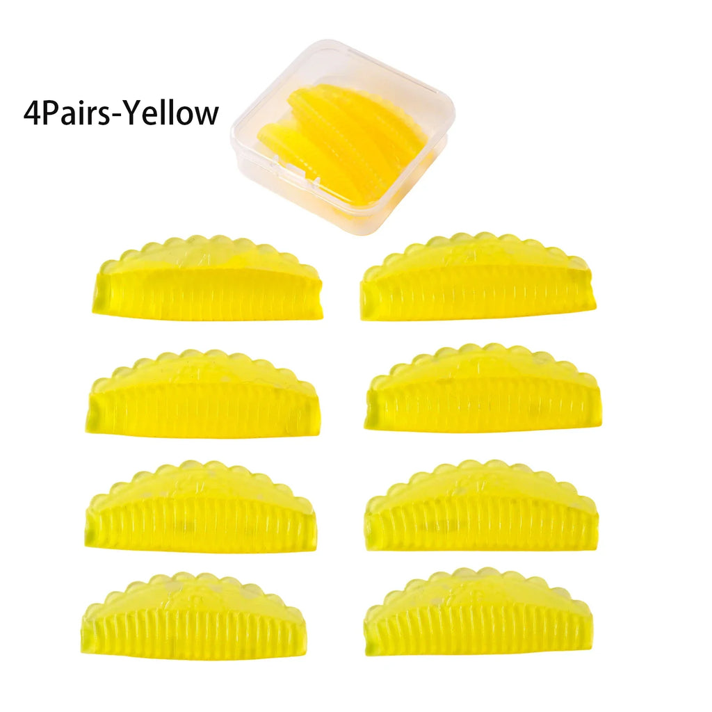 Silicone Lash Lifting & Lamination Pads – 4 Pairs Reusable Lash Lifting Pads Qme 4Pairs-Yellow CN