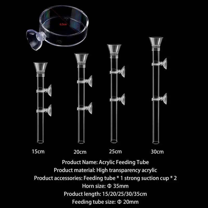 Aquarium Feeder Tube Dish – Shrimp & Snail Food Bowl Aquarium Feeder Dish Qme