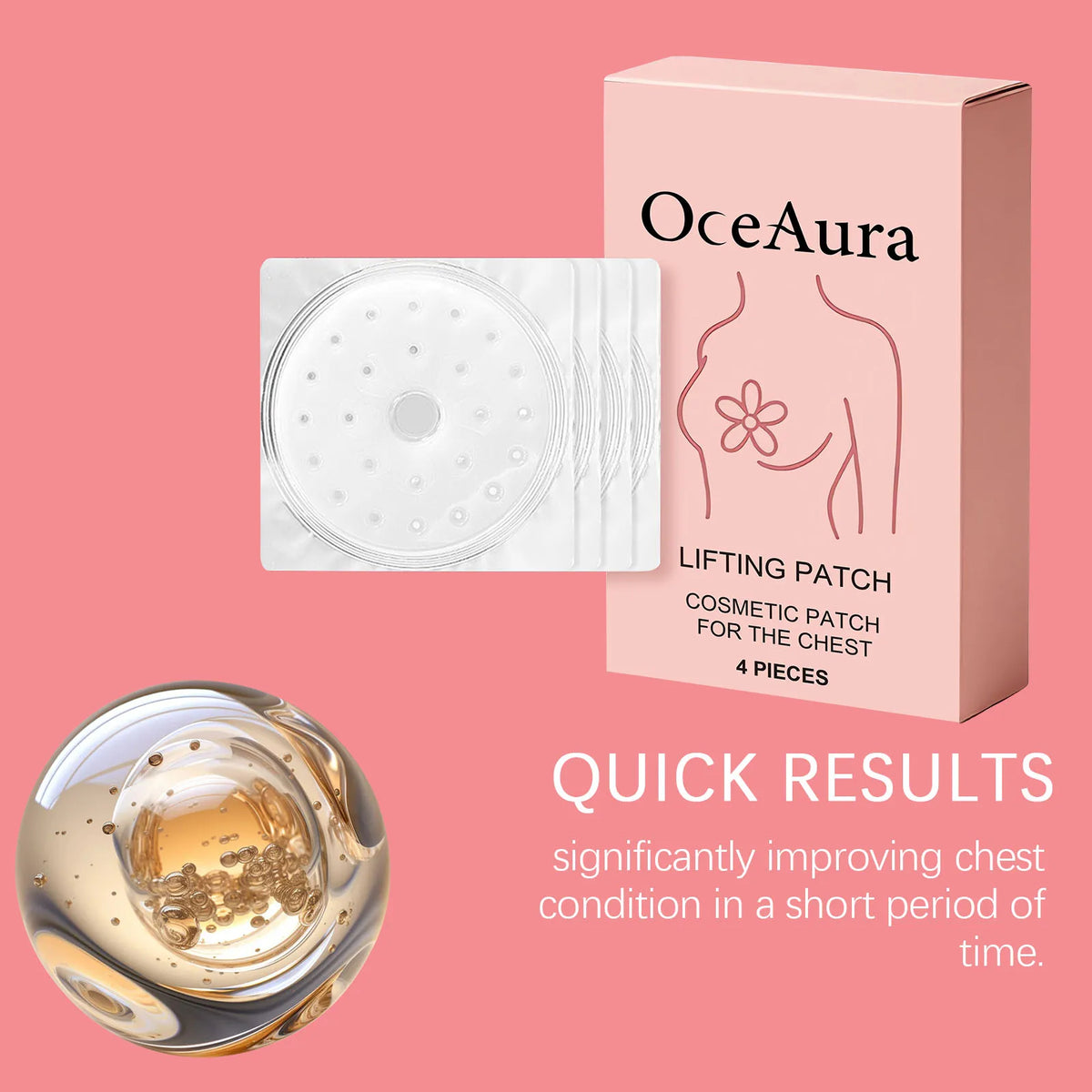 Oceaura Chest Lifting Patch – Nourishing & Firming Stickers Chest Firming Patch Qme