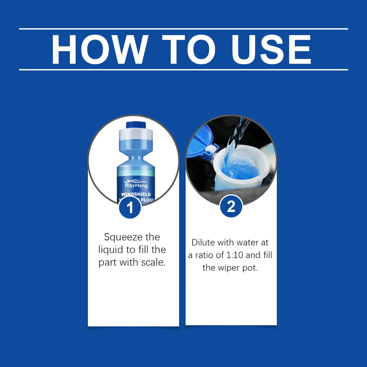 Rayhong Windshield Washer Fluid – Anti-Fog Oil Film Cleaner Windshield Washer Fluid Qst