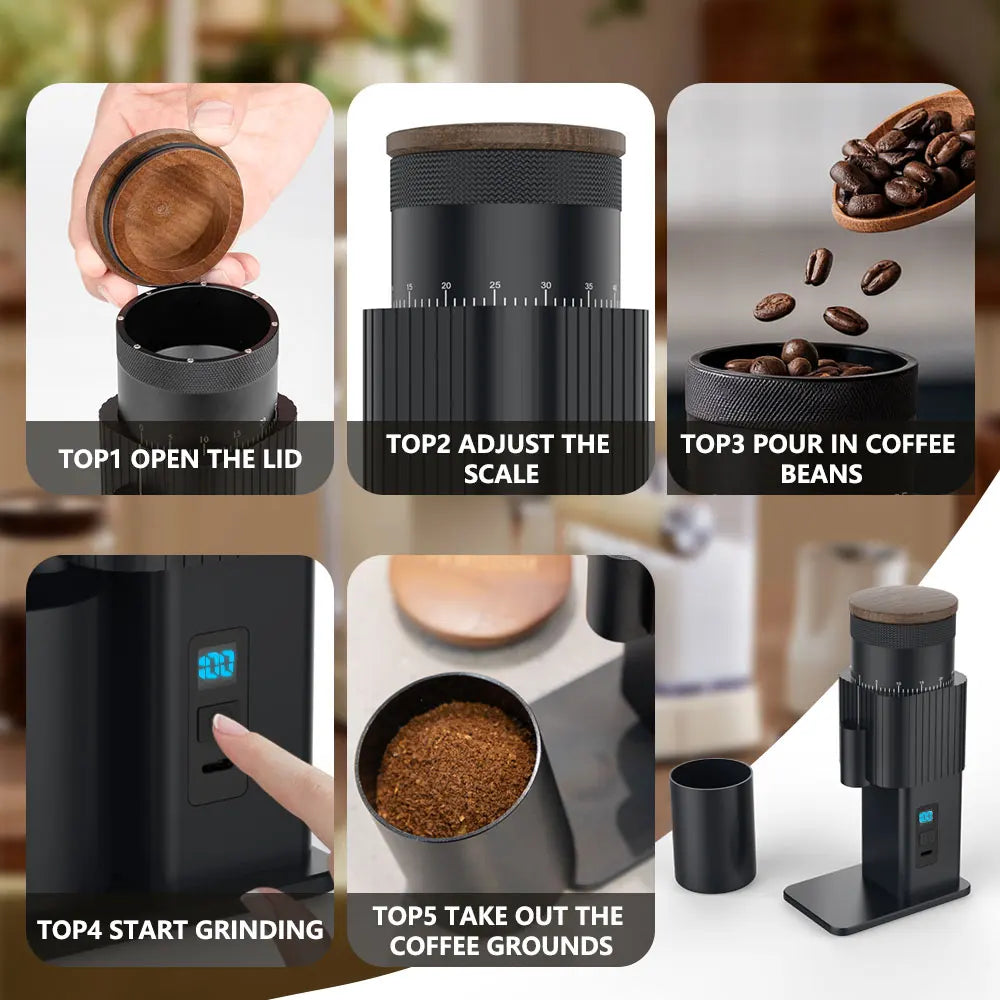 USB Rechargeable Portable Electric Coffee Grinder | Qme Electric Coffee Grinder Qme