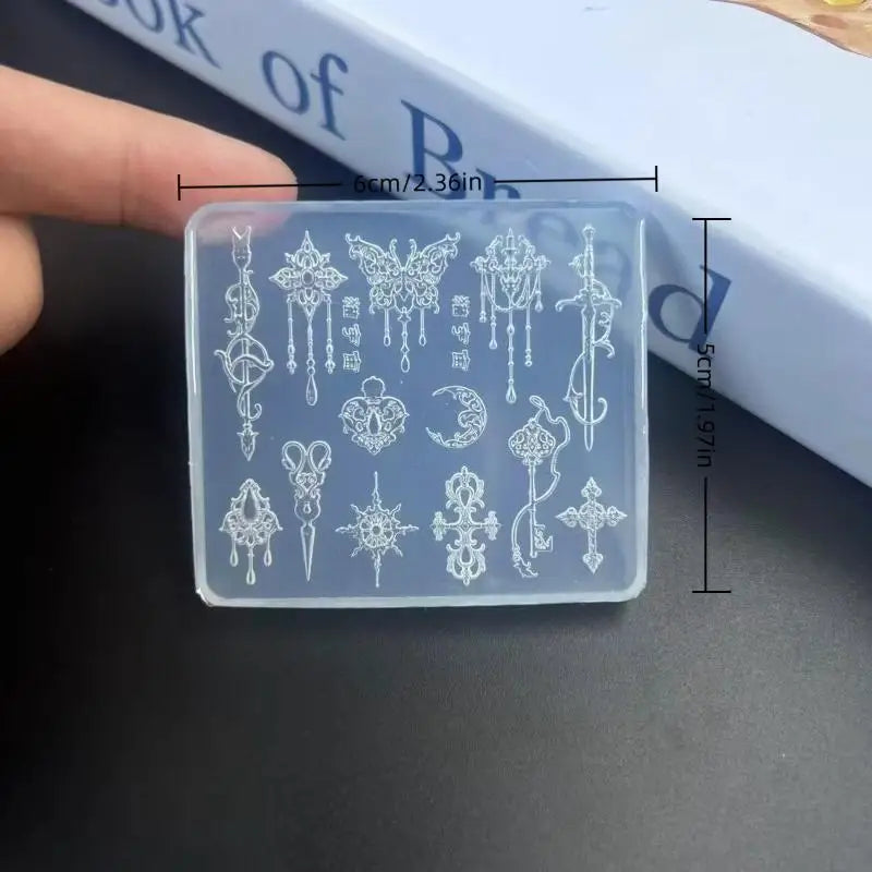 3D Silicone Nail Art Mold – Floral Bow Tie Retro Carving Template Nail Art Mold Qst Default Title