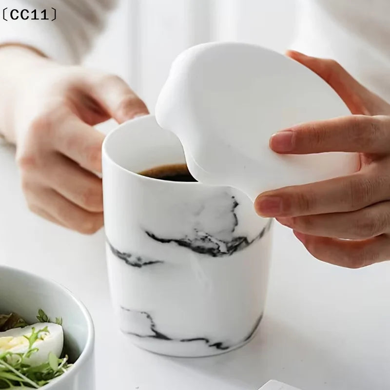 Silicone Leakproof Mug Lid Multi-Size Heat-Insulating Cover Silicone Mug Lid Qme