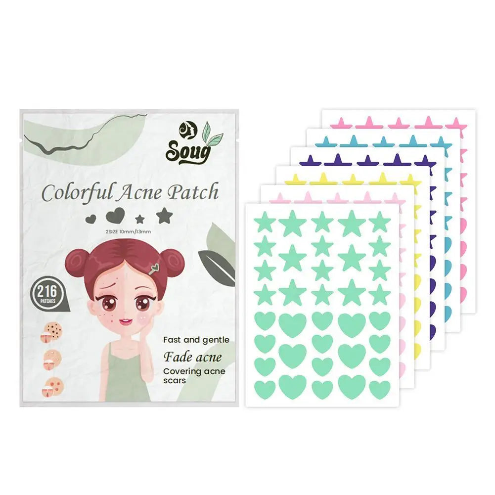 Colorful Invisible Pimple Patches – 216pc Spot Stickers Pimple Patch Qme