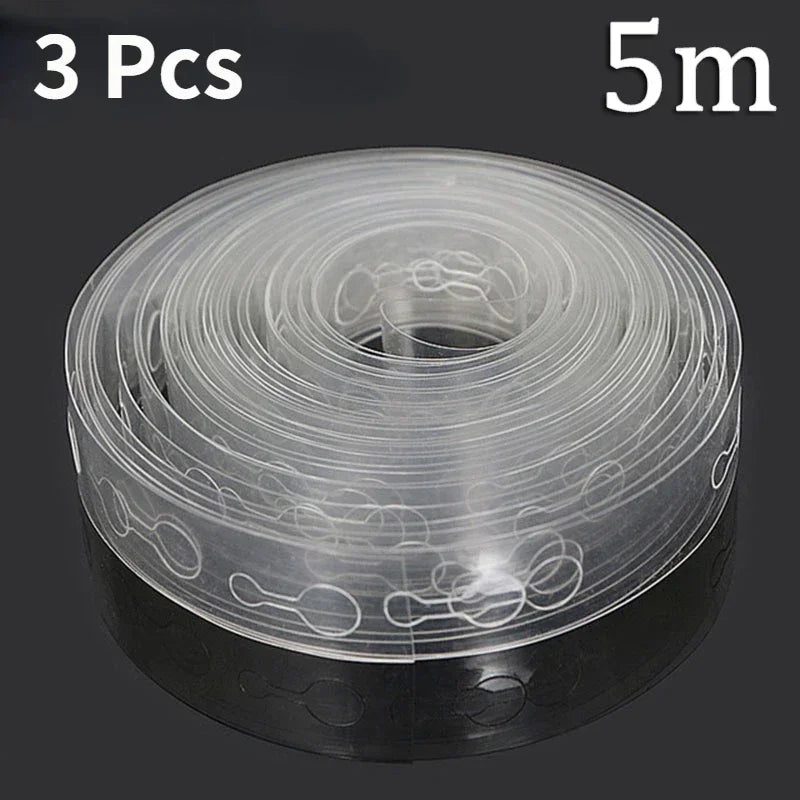 5m Balloon Chain Ribbon Dot – Party, Wedding & Birthday Decor Balloon Decoration Strip Qme Clear 3pcs