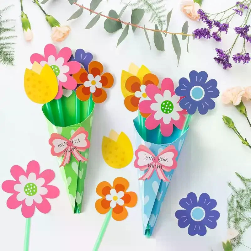 DIY Floral Bouquet Card Making Kit – Easy Assembly Craft Card Making Kit Qme