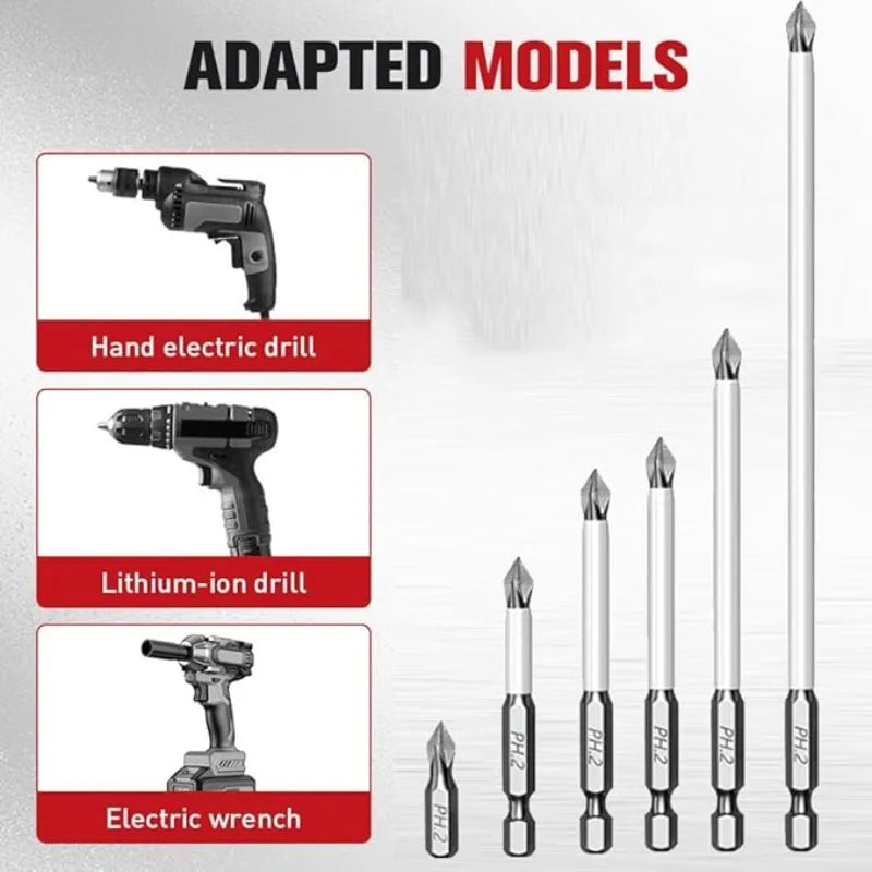 Magnetic Screwdriver Bits Set – Non-Slip Cross Head Alloy Steel Screwdriver Bit Set Qme
