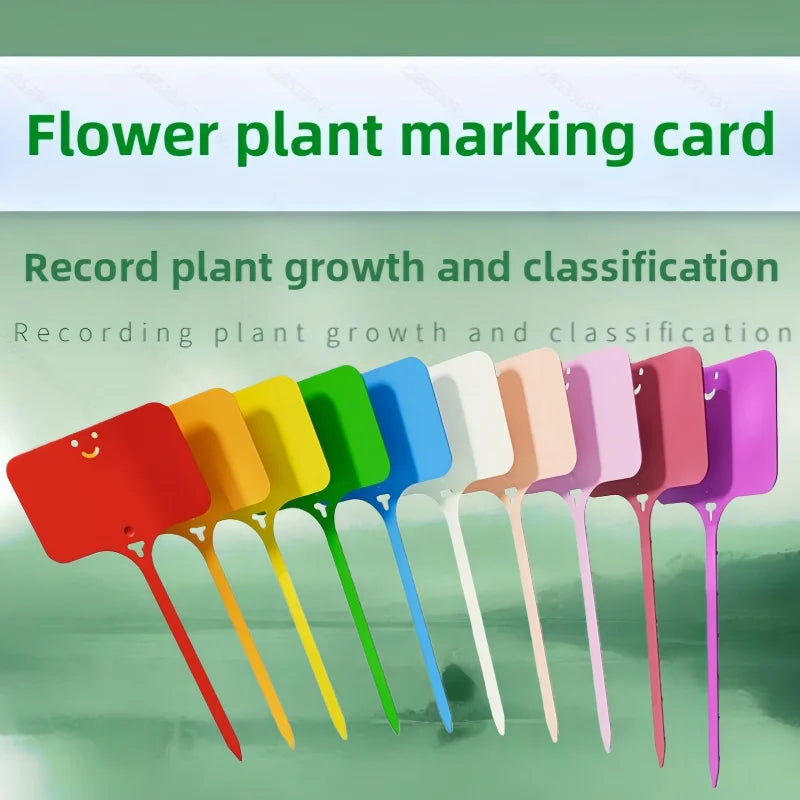 T-Shaped Colorful Garden Plant Labels & Permanent Marker | Qme Garden Plant Labels Qme