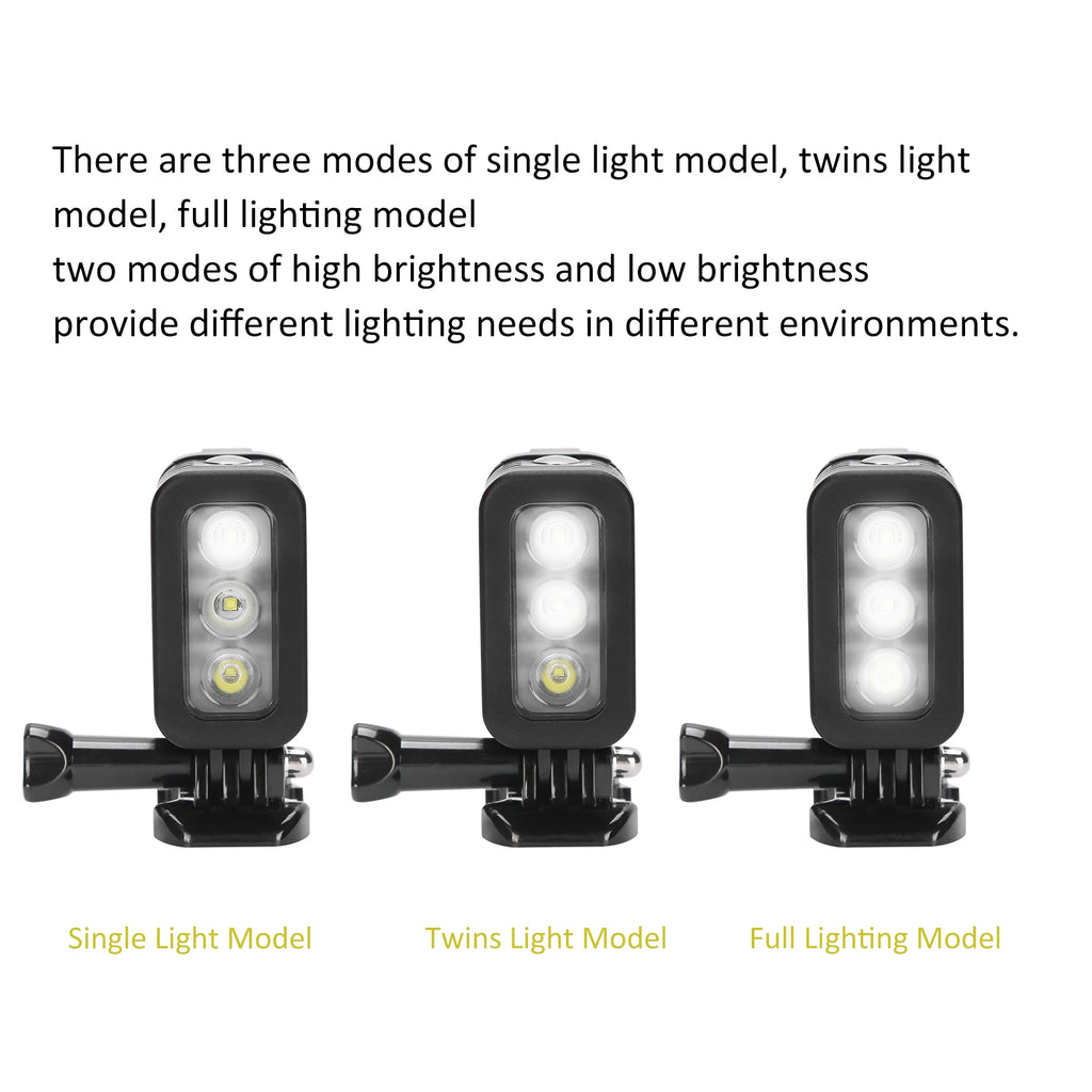45M Waterproof Underwater LED Fill Light for GoPro Diving Diving Video Light Qst