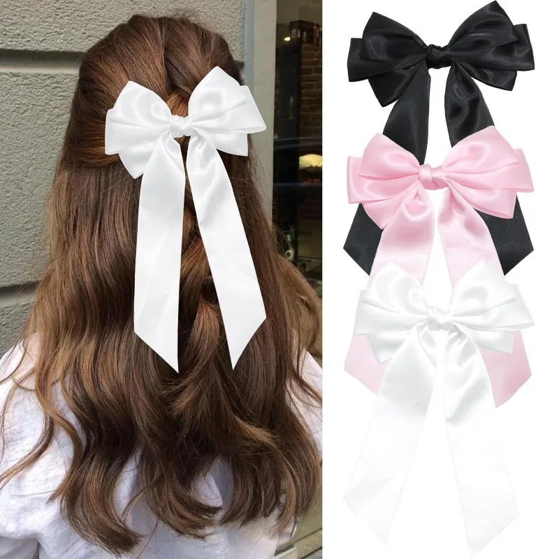 Elegant Bow Hair Clip Korean Tassel Hairpin | 4 Colors Bow Hair Clip Qme