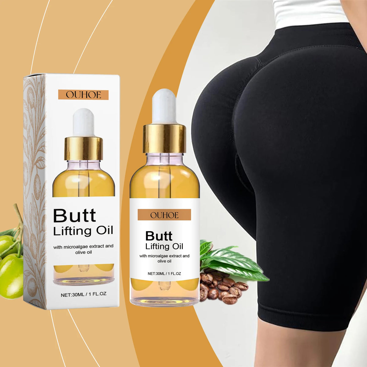 YOUNGCOME Buttock Firming & Lifting Body Oil 30ml Body Firming Oil Qst