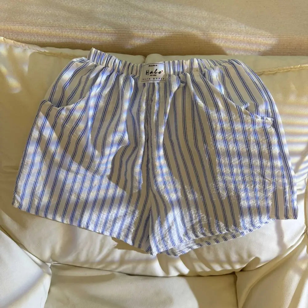 Women's Baggy Striped Casual Shorts – Spring Summer Style Women's Casual Shorts Qme