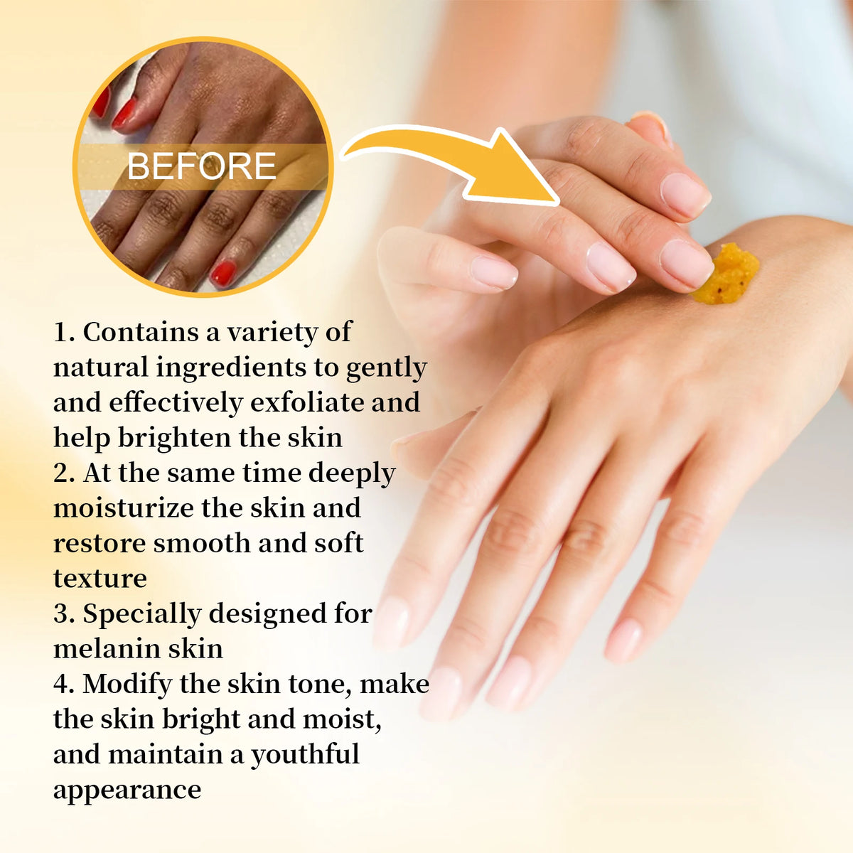 Eelhoe Turmeric Body Scrub Balm – Exfoliate & Brighten Skin Body Scrub Balm Qst