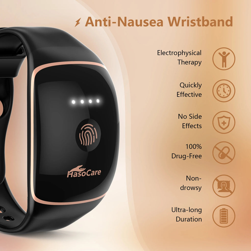 Rechargeable Anti-Nausea EMS Wristband – Acupressure Pulse Strap EMS Acupressure Wristband Qst
