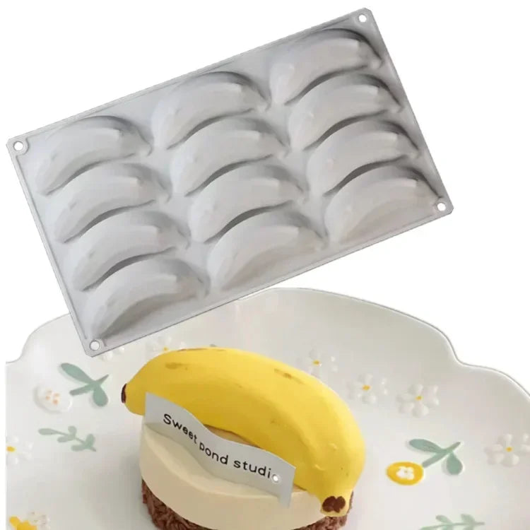 Silicone Fruit Mousse Cake Molds – 8 Shapes | Food-Grade Silicone Baking Mold Qme Banana