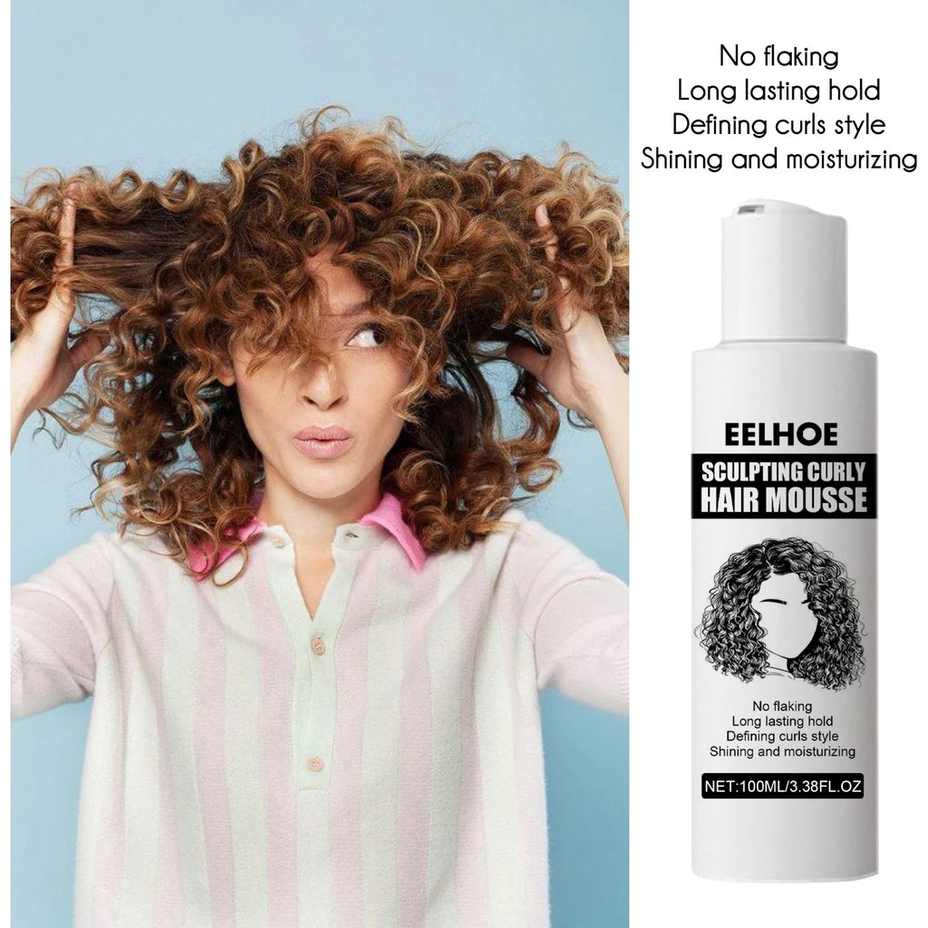 EELHOE Curl Enhancing Elastin Mousse – Volume & Moisture Cream Curl Styling Mousse Qst