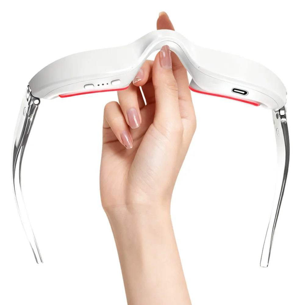3D EMS Eye Massager Glasses – Red Light Eye Care Device Eye Massager Device Qst