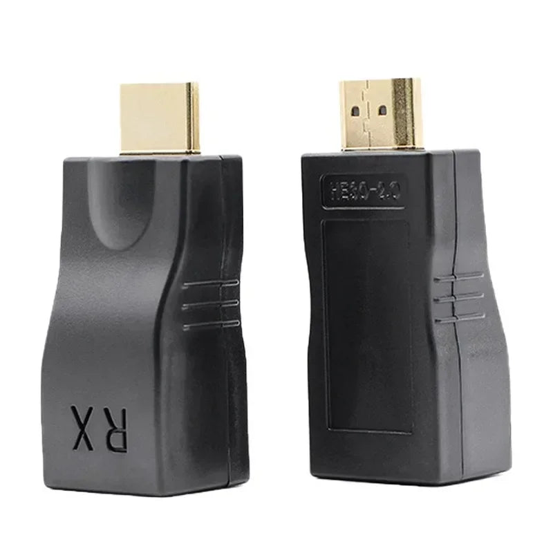 HDMI to RJ45 Extender Over CAT5e/6 LAN Cable 30M 1080P HD HDMI Signal Extender Qme