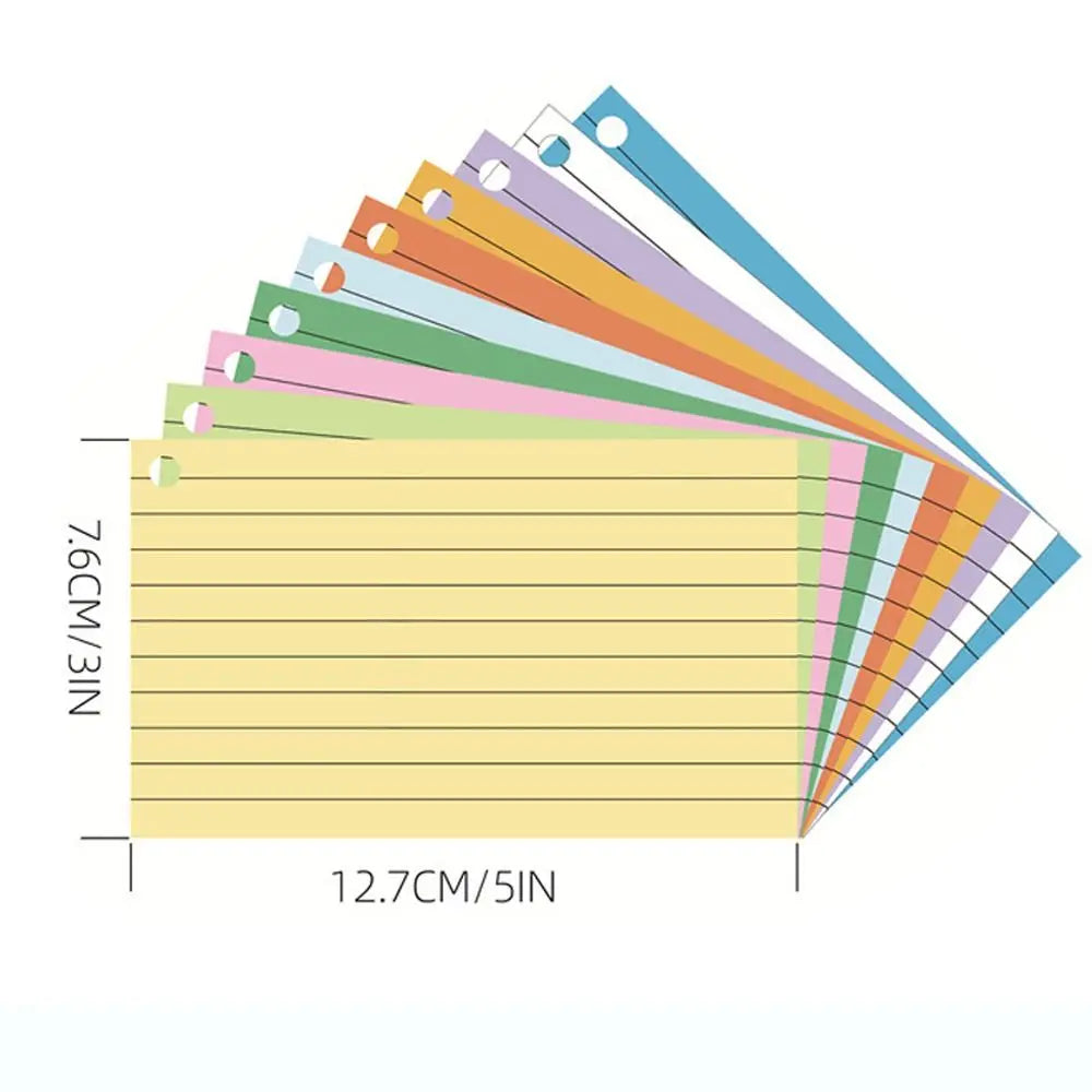 Loose-Leaf Lined Index Flash Cards – Binder Memo Book Lined Index Flash Cards Qme