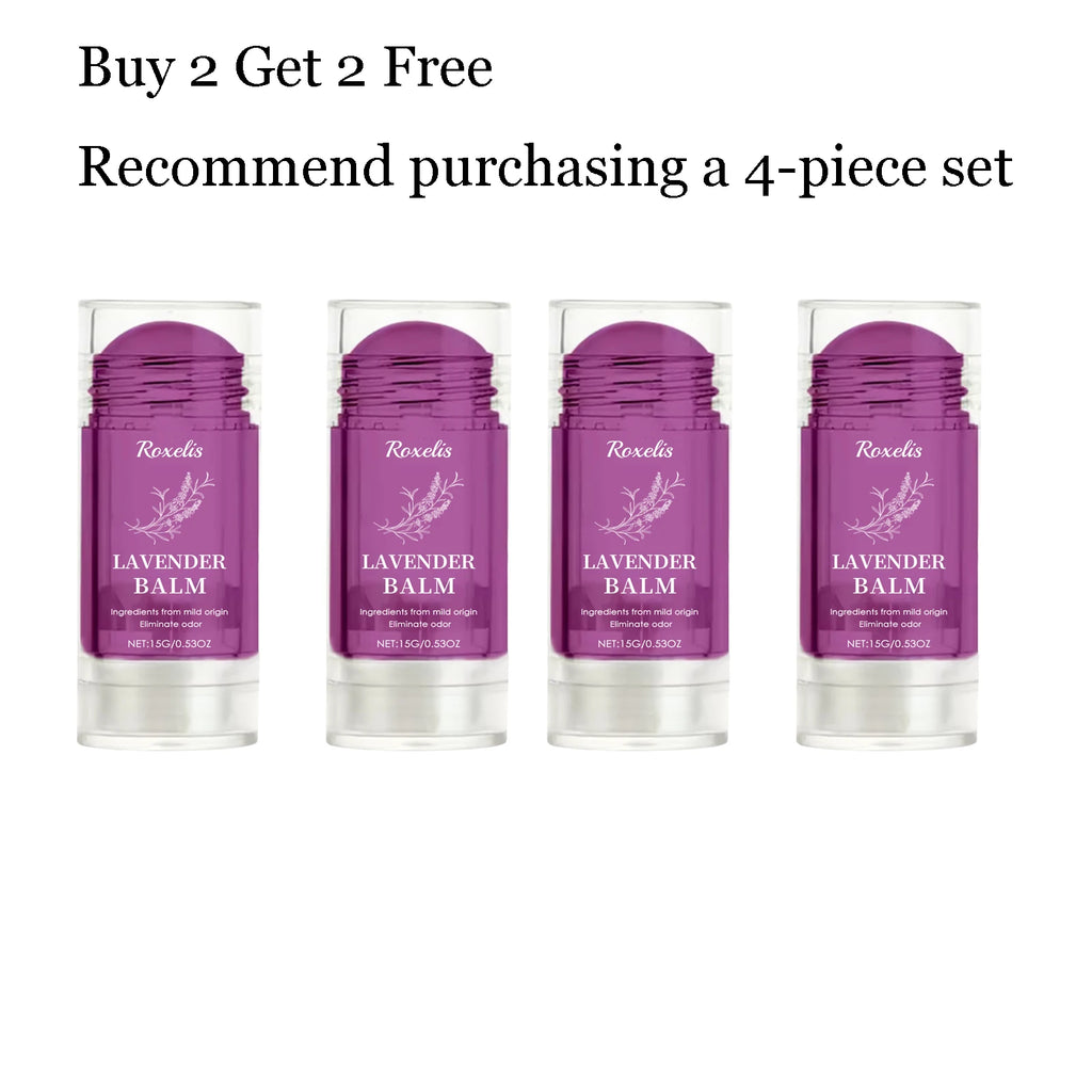 Lavender Solid Perfume 15g – Alcohol-Free Floral Fragrance Balm Solid Perfume Balm Qst 4 pcs