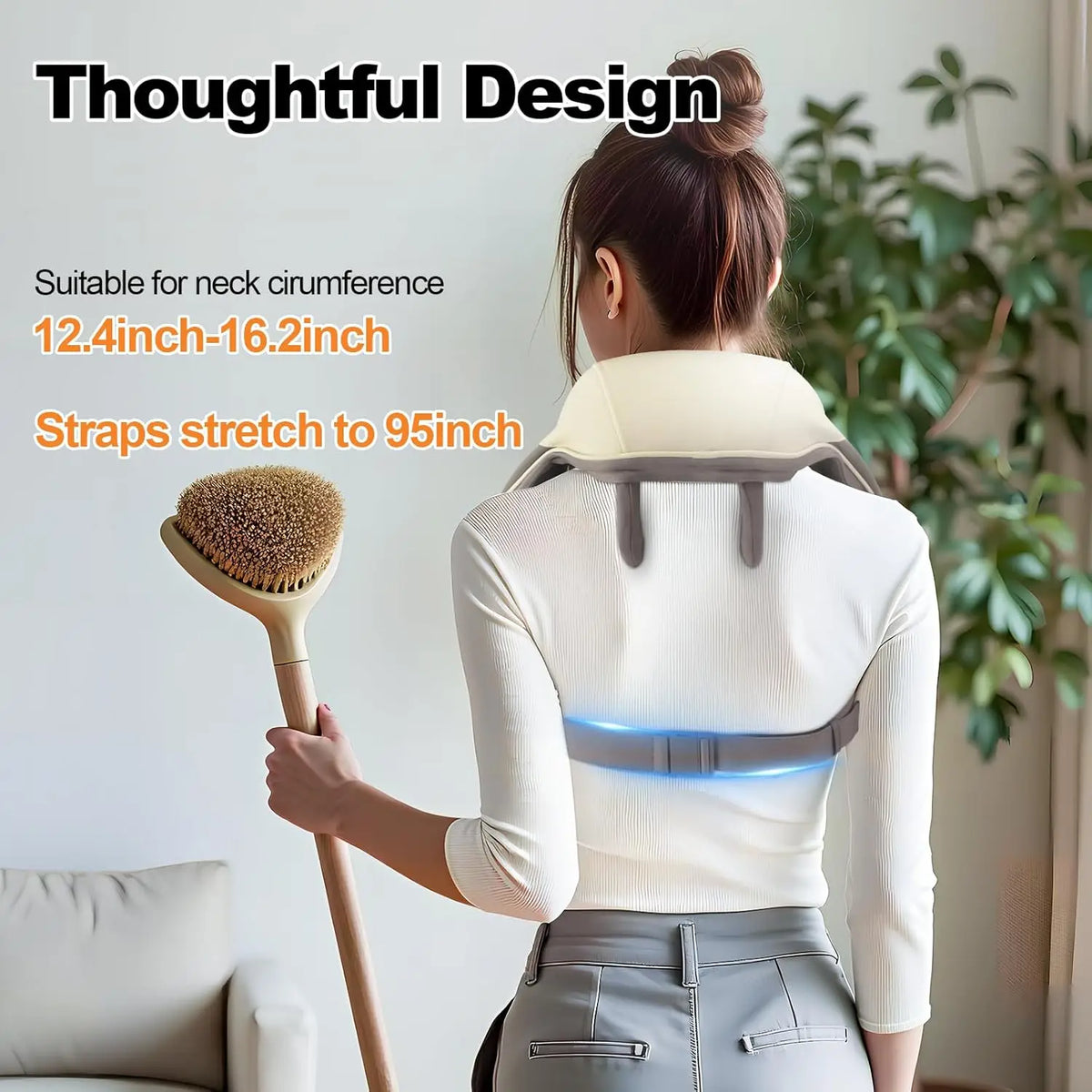 VIMYSHOW 6D Wireless Neck & Shoulder Massager with Heat Neck Shoulder Massager Qst
