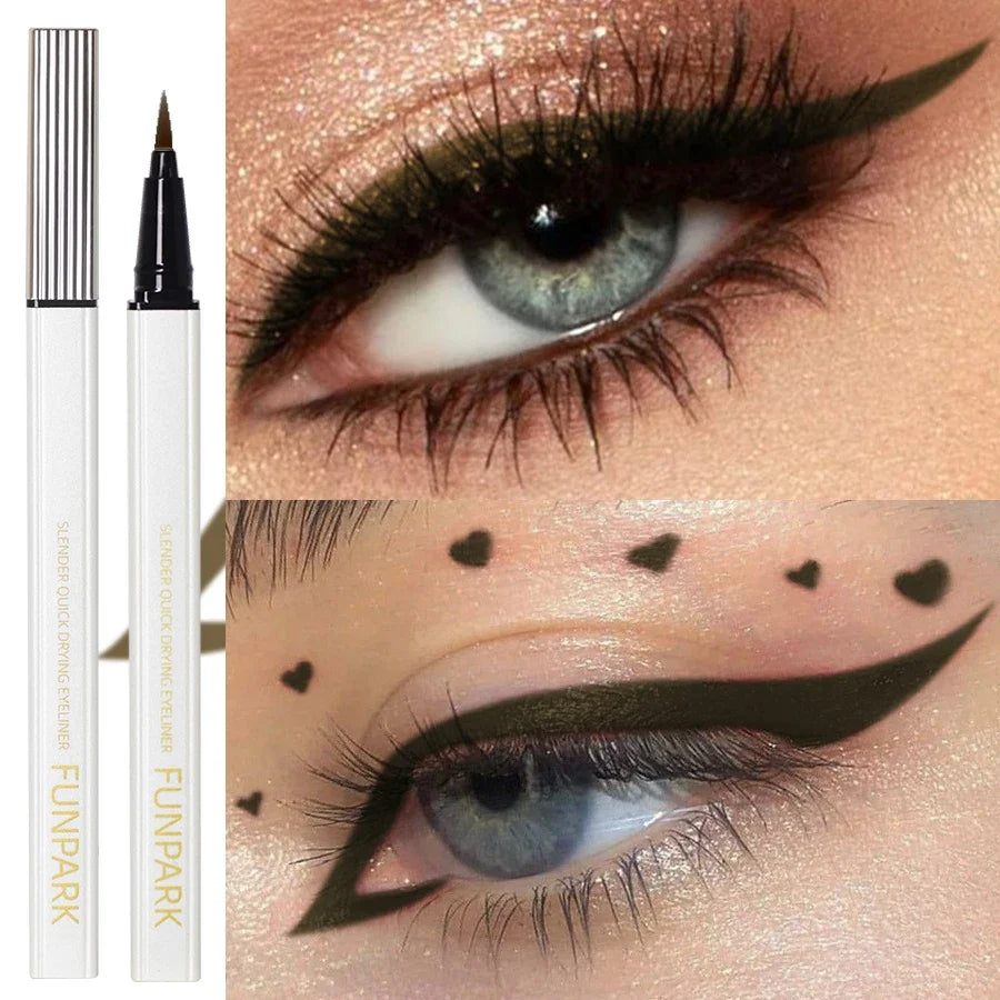 Women's Brown Liquid Eyeliner – Waterproof Long-Lasting Liner Liquid Eyeliner Qme
