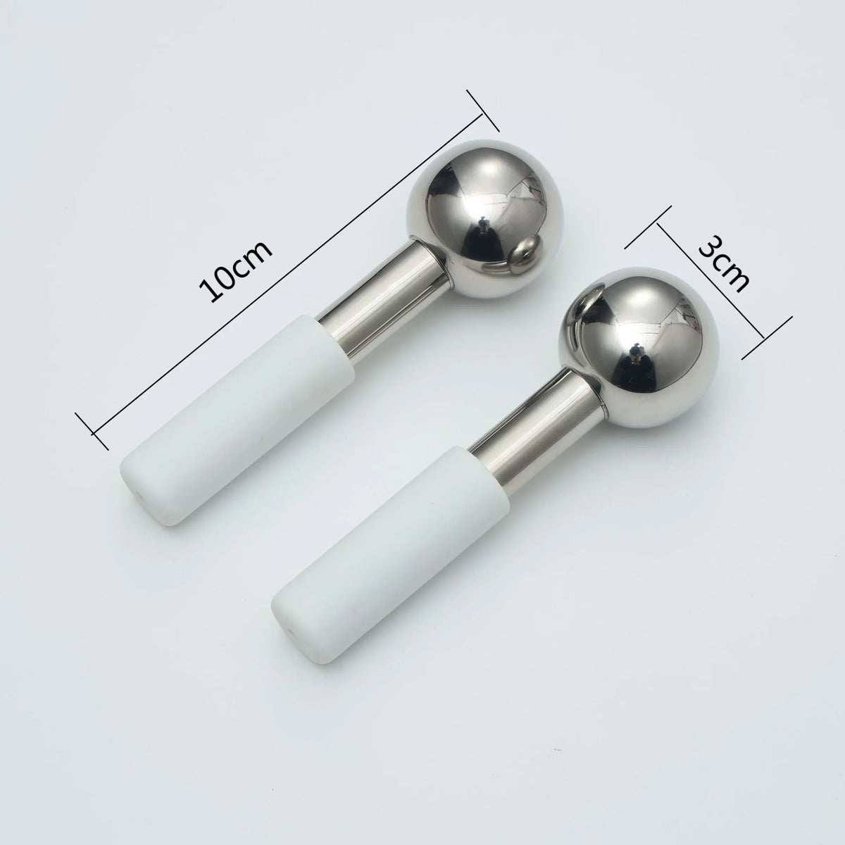 VIMYSHOW Stainless Steel Ice Globes – Cryo Face Roller Set of 2 Cryo Face Roller Qst