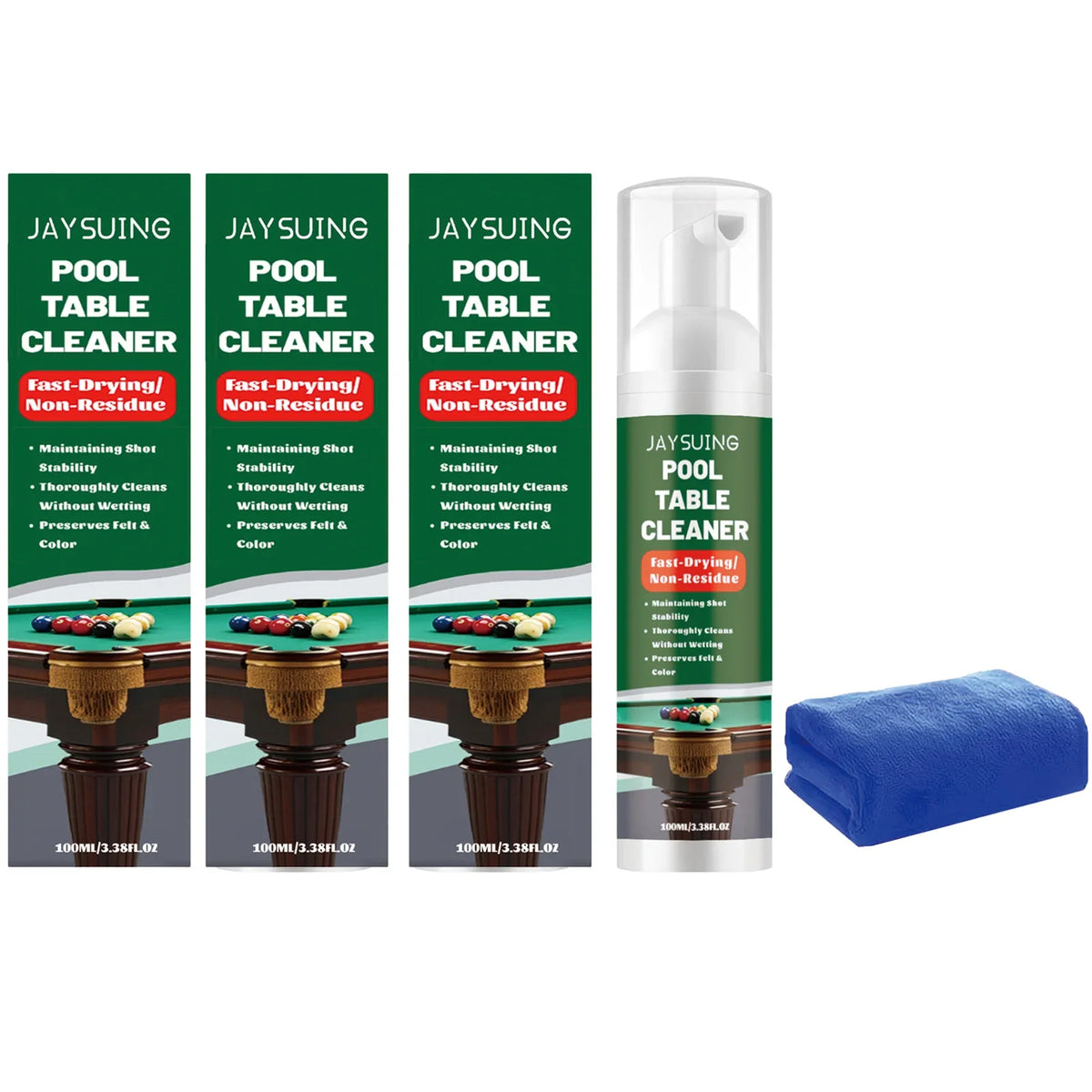 Pool Table Cleaner Spray | Felt Care & Ball Polish – Qme Pool Table Cleaner Qme 3 x 100ML Boxed