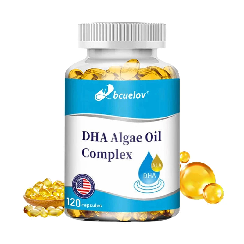 Bcuelov DHA Algae Oil Capsules – Extra Strength Supplement Omega-3 Supplement Qst