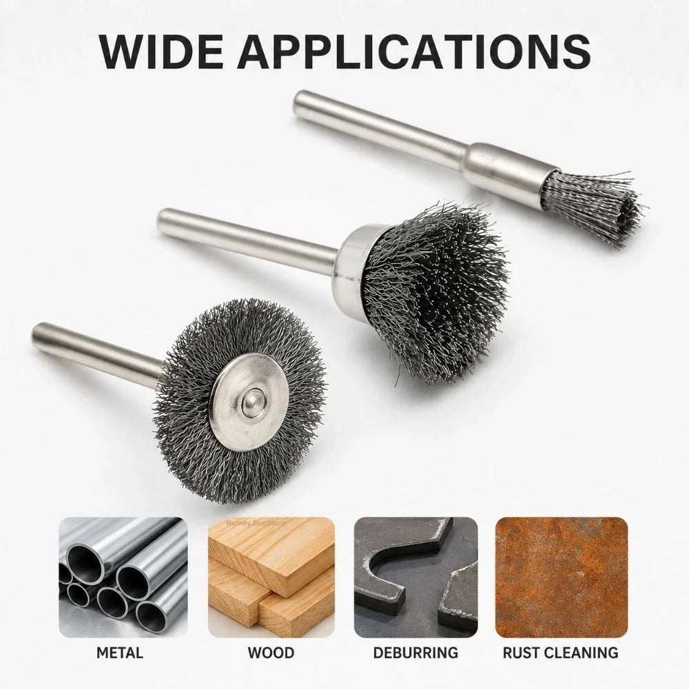 Mini Steel Wire Polishing Wheel | Drill Rotary Cleaning Disc Rotary Wire Wheel Qme