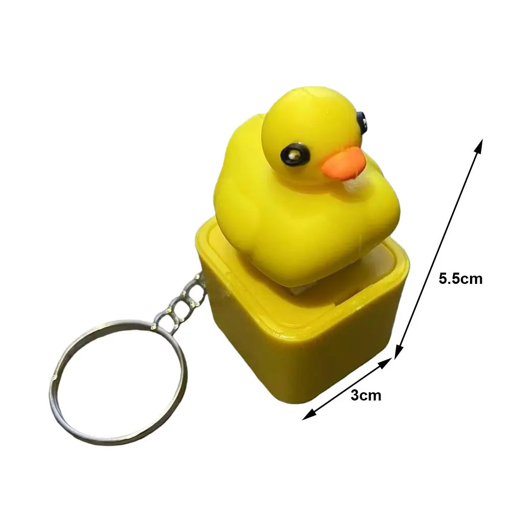 Duck Quacking Fidget Keychain – Light-Up Novelty Toy Novelty Fidget Keychain Qme