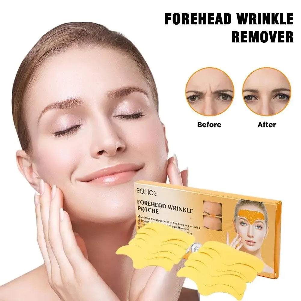 REAROYA Forehead Wrinkle Patches – Collagen Gel Mask 10pcs Forehead Wrinkle Patches Qst