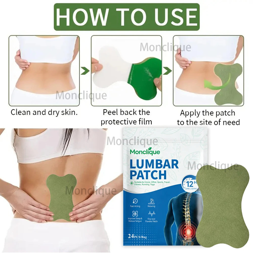 Herbal Warming Back Patches – Self-Adhesive Waist Stickers 24–120 Pcs Herbal Warming Patch Qst