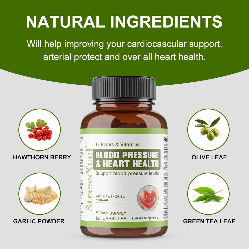 Hawthorn Hibiscus Garlic Cardiovascular Support Supplement Wellness Supplement Qst