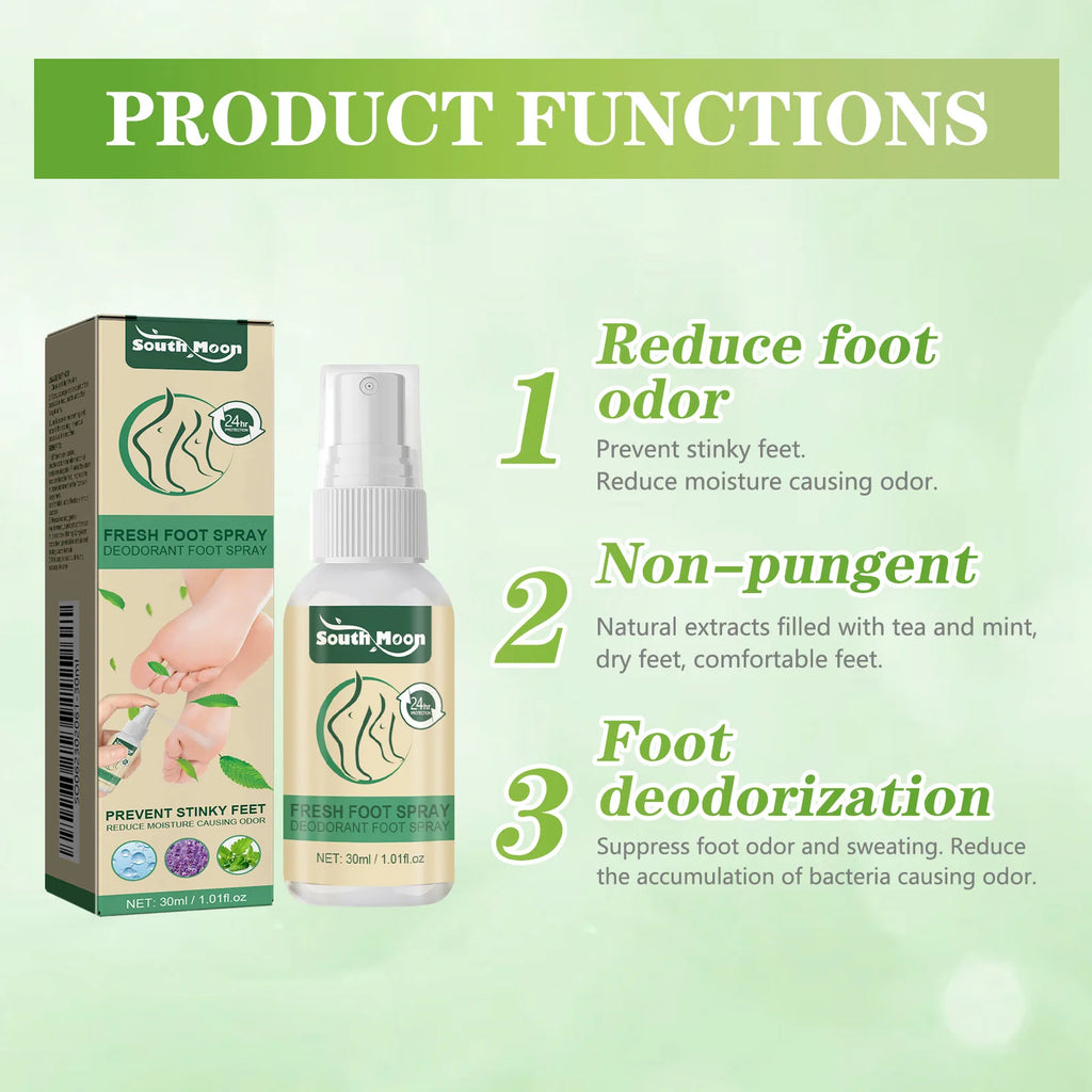 South Moon Lavender Foot Deodorizing Aromatherapy Spray 30ml Foot Deodorizing Spray Qst