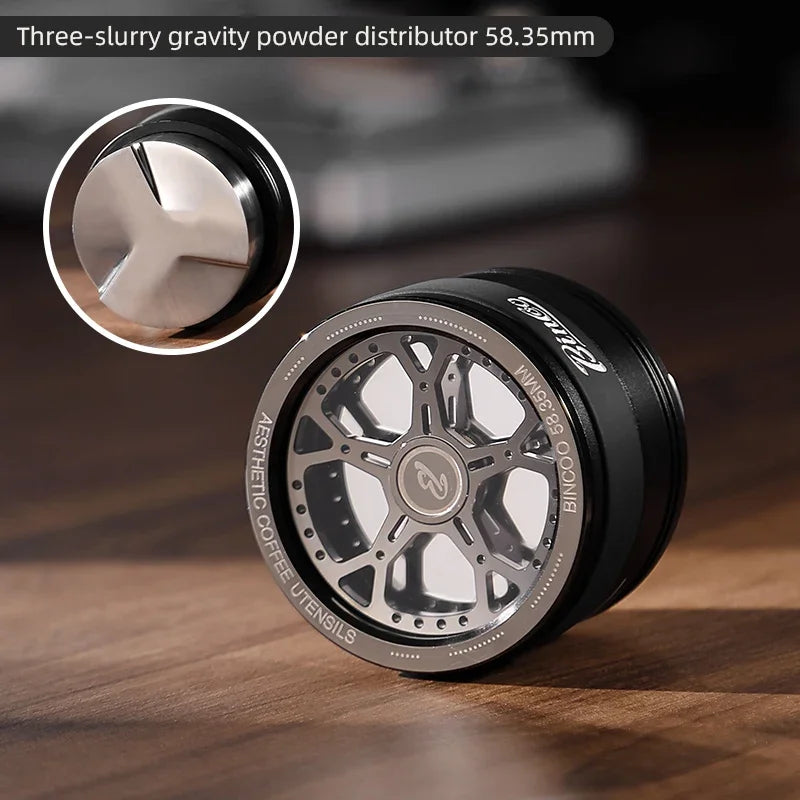 Bincoo 58mm Portafilter Leveler – Gravity Auto-Adjust Tool Portafilter Leveler Qst 3-Paddle 58.35mm A
