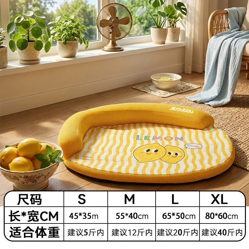 Pet Cooling Sofa Bed – Breathable Washable Mat for Dogs & Cats Pet Cooling Bed Qme