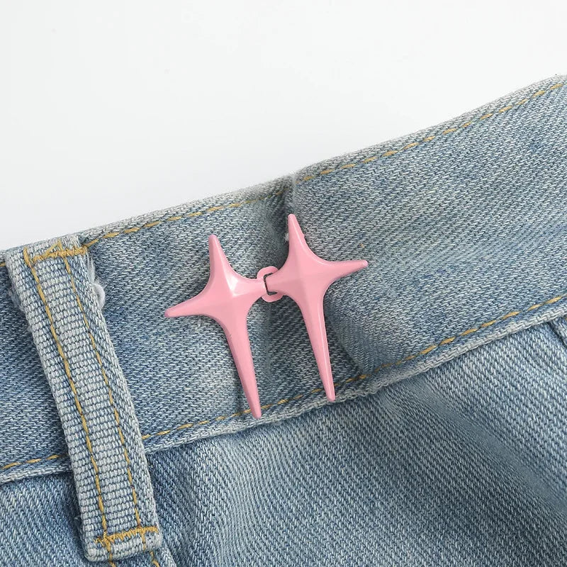 Star No-Sew Waist Button Adjuster – Metal Buckle Pair Waist Button Adjuster Qst N