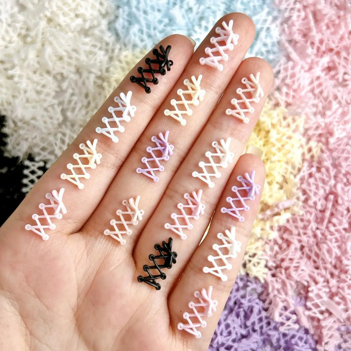 3D Macaron Bow Resin Nail Charms | DIY Nail Art Decorations Nail Art Charms Qme