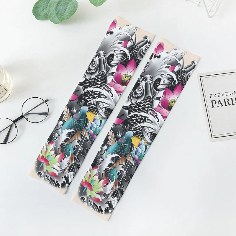 Women's UV Protection Sun Gloves Long Finger Sleeves – 6 Colors UV Sun Arm Sleeves Qme style1 One Size