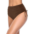 Women's Full Coverage High Waist Bikini Bottoms | 12 Colors Bikini Bottoms Qme Brown XXL