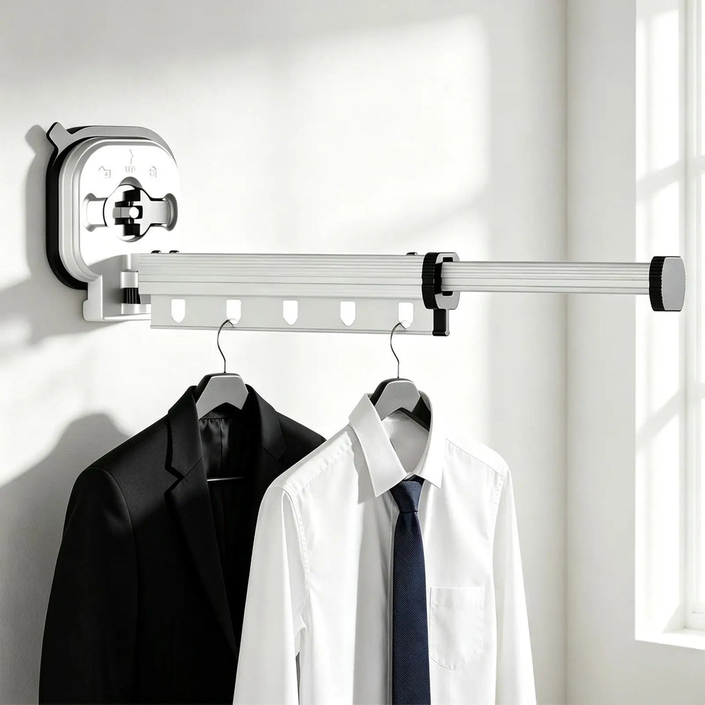 Rustproof Wall Drying Rack – Suction Cup & Windproof Hooks Wall Drying Rack Qme