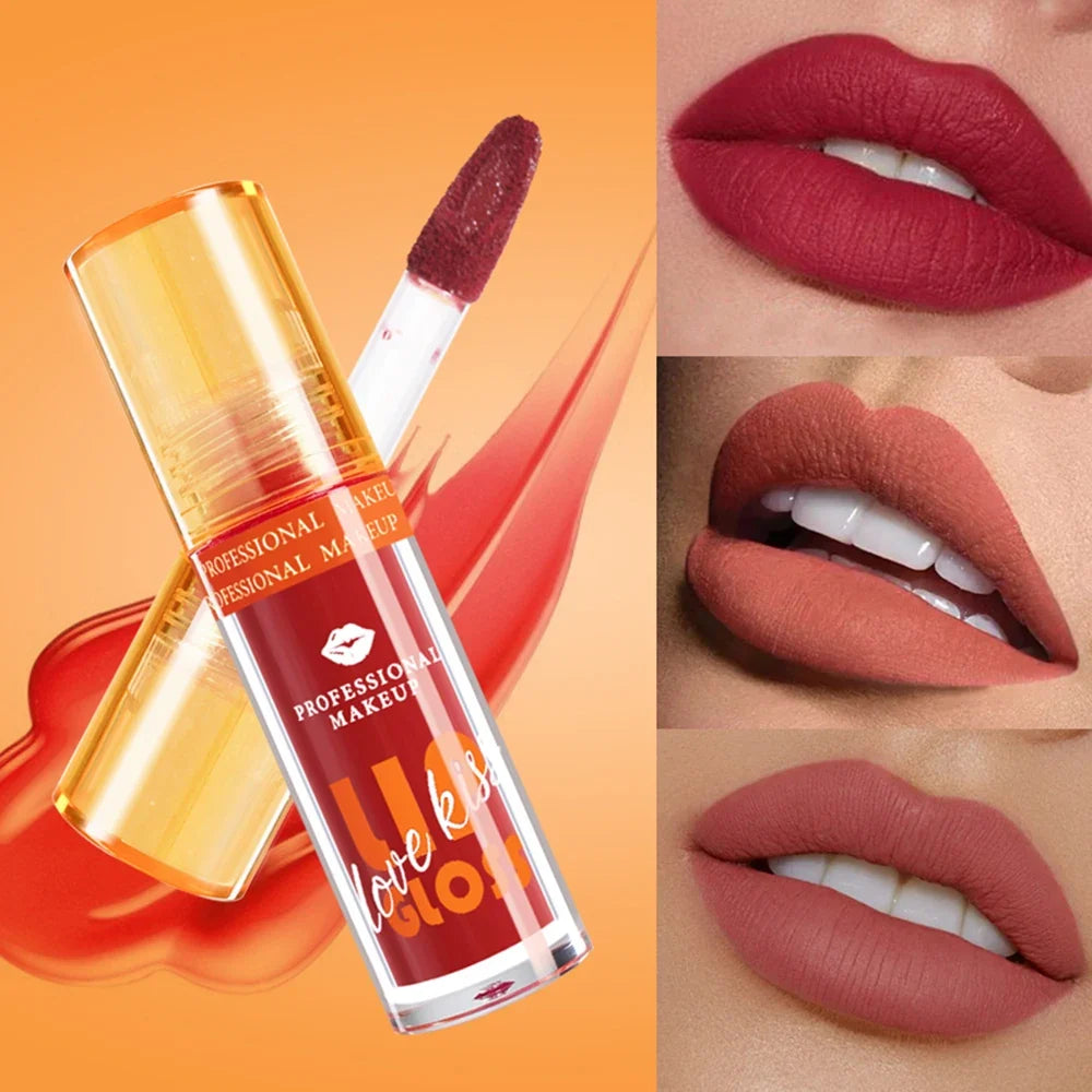 Matte Lip Gloss Berry Shades – Waterproof & Long-Lasting, 6 Colors Matte Lip Gloss Qme