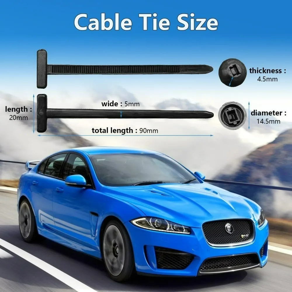 Nylon Self-Locking Cable Ties Car Panel & Wire Organizer Nylon Cable Ties Qme
