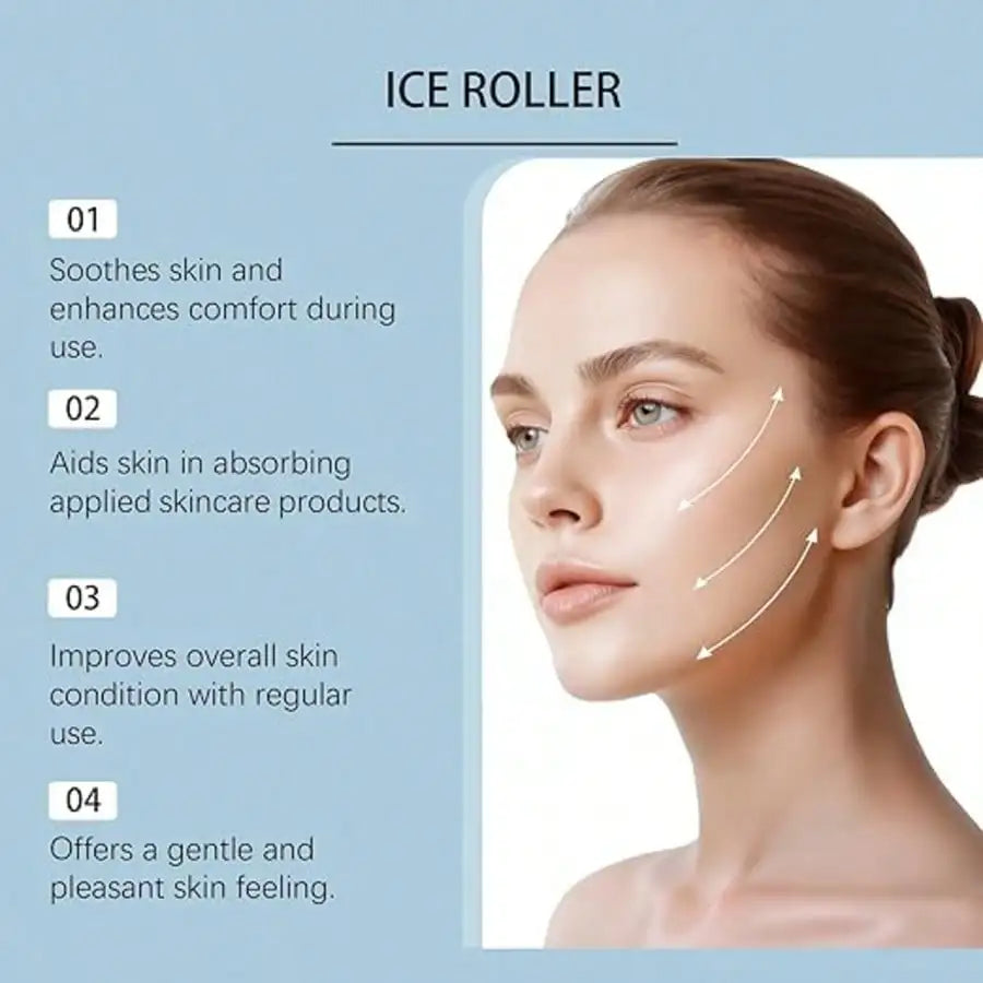 Dual-Head Ice Roller Facial Rejuvenation Device | 2 Colors Facial Ice Roller Qme