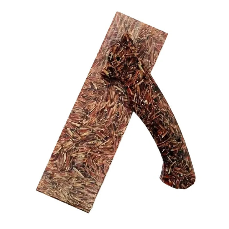 Swayboo Resin Rice Husk DIY Knife Handle Patch Slab DIY Handle Patch Qst Red 135x40x8MM
