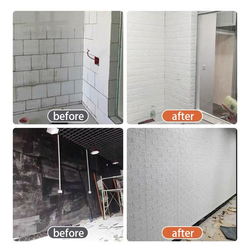 3D Brick Wall Sticker Self-Adhesive Waterproof Wallpaper Panel 3D Wall Sticker Panel Qme