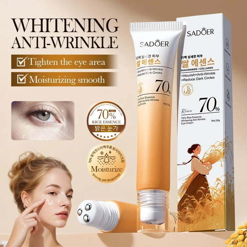 Rice Essence Firming Eye Cream – Brighten & Moisturize Eye Cream Qst