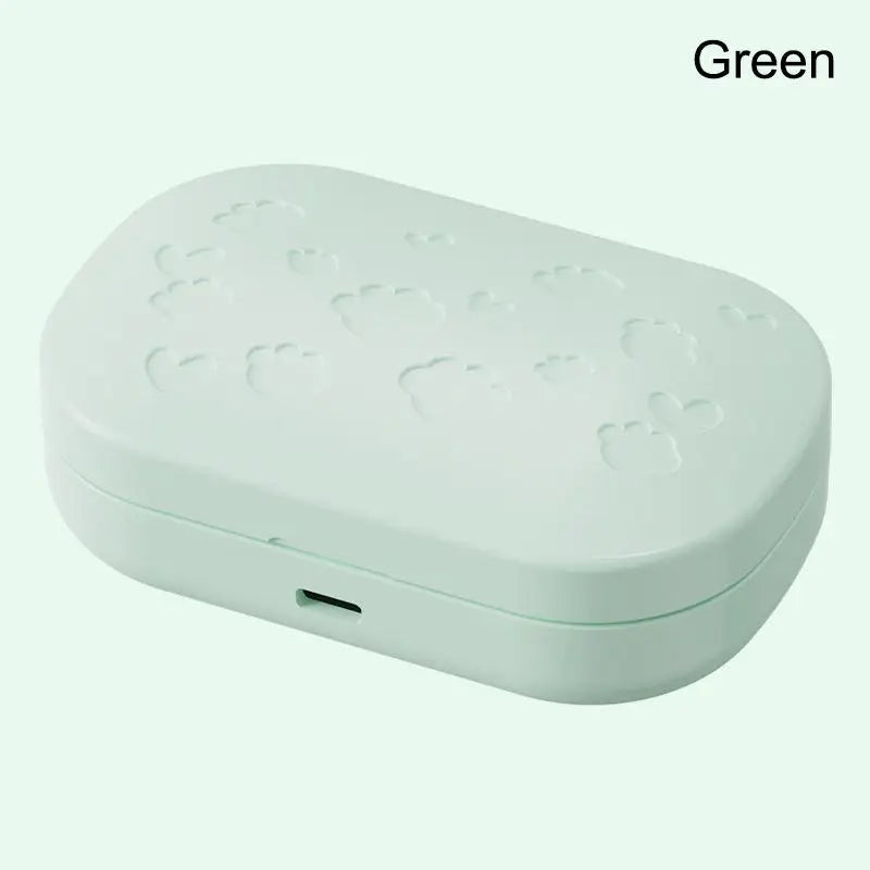 Portable Ultrasonic Contact Lens Cleaner – USB Type-C Lens Cleaning Device Qst Green